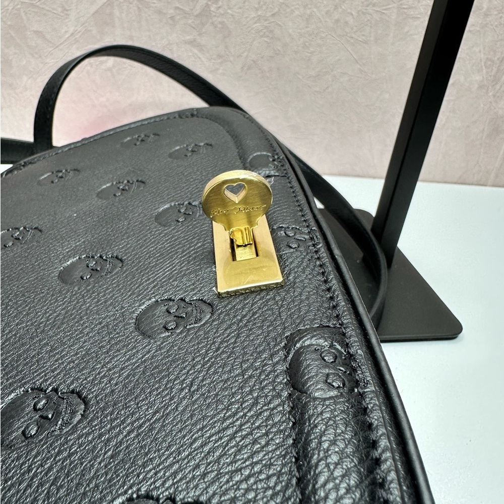 Betsey Johnson XOMarci Skull Embossed Crossbody Bag - Black - Picture 12 of 16